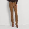 Ralph Lauren Stretch Corduroy Mid-rise Straight Pant In Light Truffle