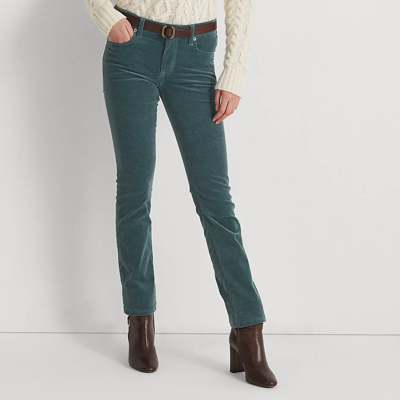 Ralph Lauren Stretch Corduroy Mid-rise Straight Pant In Highland Sea