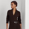 Ralph Lauren Buckled Cotton Sweater In Circuit Brown