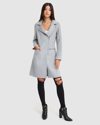 Belle & Bloom Last Chance Wool Blend Moto Coat In Grey