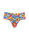 Hanky Panky Plus Size Printed Retro Lace Thong Sale In Multicolor