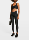 ONZIE HIGH-RISE V-WAIST RIBBED LEGGINGS