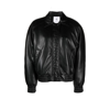 Anine Bing Zora Logo-embossed Faux-leather Jacket In Black