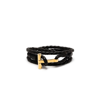 Tom Ford Leather T-plate Woven Bracelet With Braided Pattern In Brown