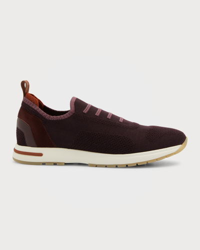 Loro Piana Flexy Knit Slip-on Trainer Trainers In Purple