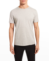 Theory Men's Precise Luxe Cotton Short-sleeve Tee In Charcoal Heather