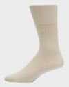 Cdlp Men's Solid Bamboo Mid-length Socks In White