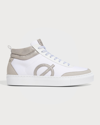 Loci Eleven Colorblock High-top Court Sneakers - Made With Recycled Nylon In White Platinum Gr