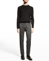 Zegna Cashmere And Silk Sweater In Black Solid