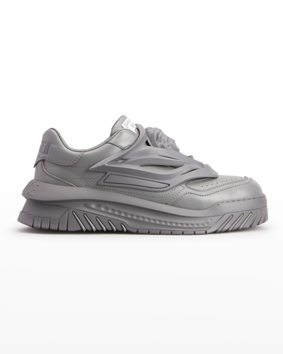 Versace Men's Odissea Low-top Trainers In Medium Grey