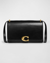 Coach Elevated Luxe Leather Shoulder Bag In Black