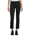Frame Le High Straight-leg Cropped Jeans In Black