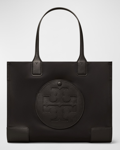 Tory Burch Ella Mini Recycled Nylon Tote Bag In Black