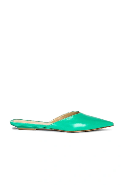 Bottega Veneta Point Slipper Flats In Acid Turquoise