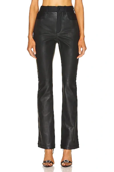 Alexander Wang Contrasting Panel Bootcut Trousers In Black