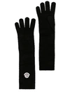 Moncler Cashmere Knit Gloves In Black