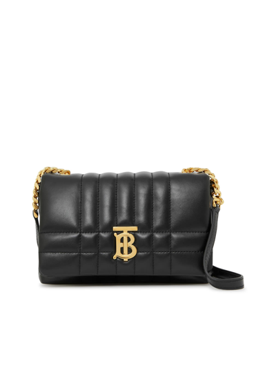 Burberry Mini Lola Quilted Lambskin Shoulder Bag In Black
