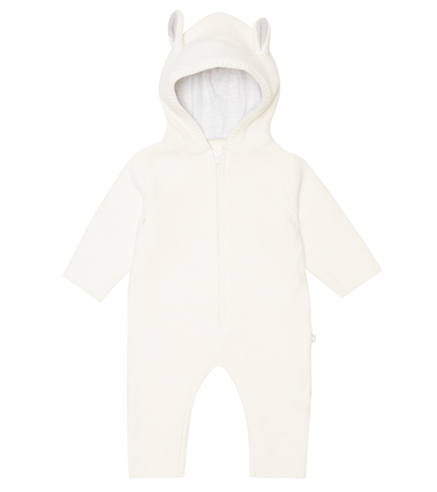 Stella Mccartney Baby Cotton And Wool Onesie In Avorio