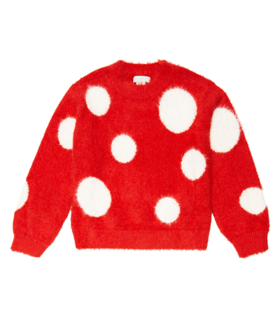 Stella Mccartney Kids' Intarsia Sweater In Rosso