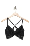 Wishlist Crossback Lace Bralette In Black