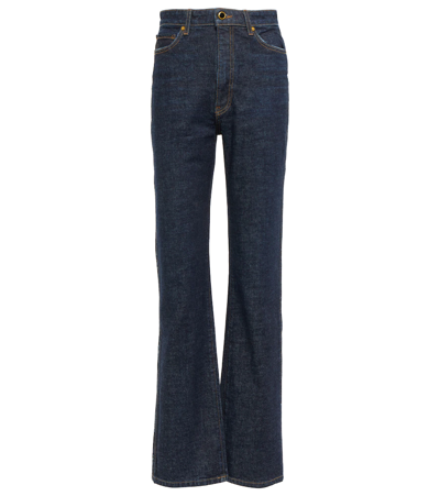 Khaite Womens Benson Abigail Straight-leg Denim Jeans In Blue
