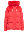 Moncler Etival Hooded Quilted Shell Down Jacket In Red