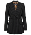 Dolce & Gabbana Brown Wool Blazer In Striped