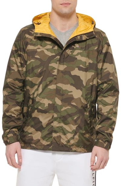 Tommy Hilfiger Tommy Rain Slicker Jacket In Camouflage