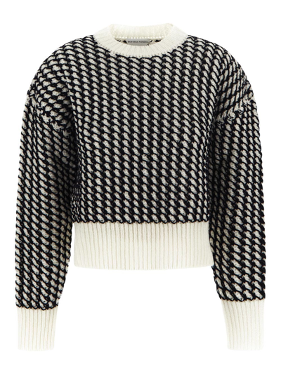 Bottega Veneta Knit Net Sweater In White