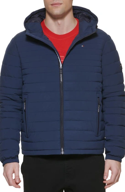 Tommy Hilfiger Quilted Zip Jacket In Midnight