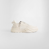 Fendi Ivory Leather And Fabric Flow Sneakers In White