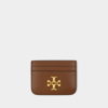 Tory Burch Eleanor Card Case In Brown