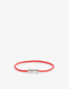 Le Gramme Sterling Silver Le 7g Polished Nato Cable Bracelet In Red