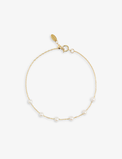 The Alkemistry Ruifier Morning Dew Mist 18ct Yellow-gold And Freshwater Pearl Bracelet