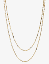 Ted Baker Tbj3096 Sparkia Wrap-detail Silver-tone Plated Brass Necklace In Gold-col