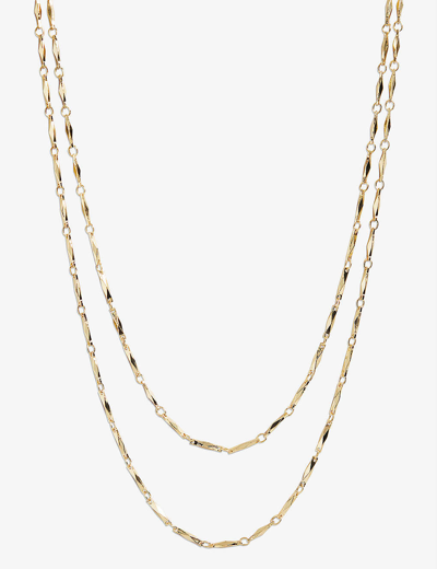 Ted Baker Tbj3096 Sparkia Wrap-detail Silver-tone Plated Brass Necklace In Gold-col