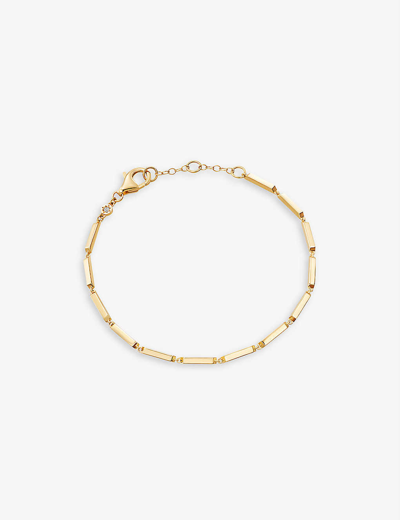 Astley Clarke Aubar 18ct Yellow Gold-plated Vermeil Sterling Silver And White Sapphire Bracelet
