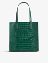 Ted Baker Reptcon Faux-leather Shopper Tote Bag In Green