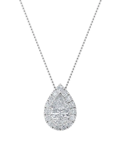 Saks Fifth Avenue Women's 14k White Gold & 0.60 Tcw Lab Grown Diamond Pendant Necklace