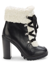 Bcbgeneration Palli Womens Faux Suede Ankle Combat & Lace-up Boots In Black