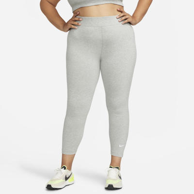 Nike Women's  Sportswear Essential 7/8 Mid-rise Leggings (plus Size) In Grey
