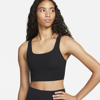 Nike Women's Zenvy Medium-support Padded Longline Sports Bra In Black