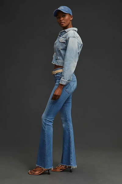 Mother The Weekender Fray Jeans In Light Wash