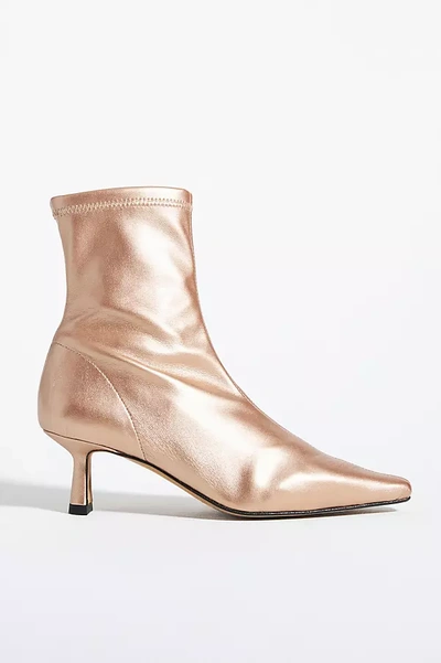 Angel Alarcon Pointed-toe Boots In Gold