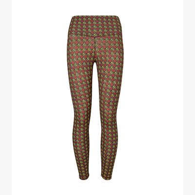 Tory Sport Tory Burch Printed Weightless 7/8 Legging In 3d Checkered Logo - Combo F (lush Plum)
