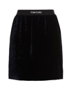 Tom Ford Black Signature Miniskirt In Blue