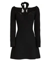 3.1 Phillip Lim Pointelle-trimmed Halter Mini Dress In Black