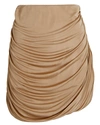 Gauge81 Kanda Draped Ruched Mini Skirt In Beige