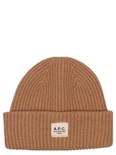 Apc James Hats In Beige Wool In Brown