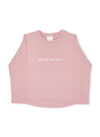 Givenchy Kids Logo Printed Long In Pink